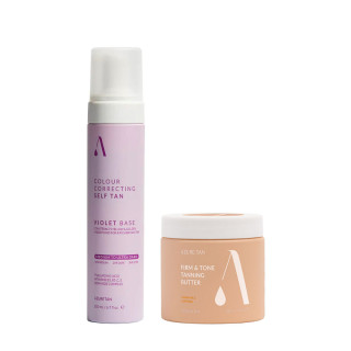 Azure Tan Firm and tanned skin care kit: self-tanning foam + firming body butter