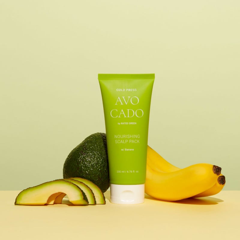RATED GREEN Maitinanti plaukų kaukė "Cold Press Avocado Nourishing Scalp Pack w/ Banana"
