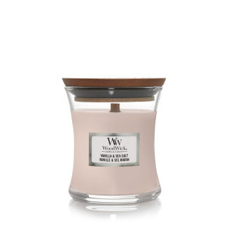 Woodwick žvakė "Medium Core Vanilla & Sea Salt"