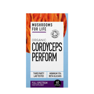 Cordyceps mushroom supplement capsules