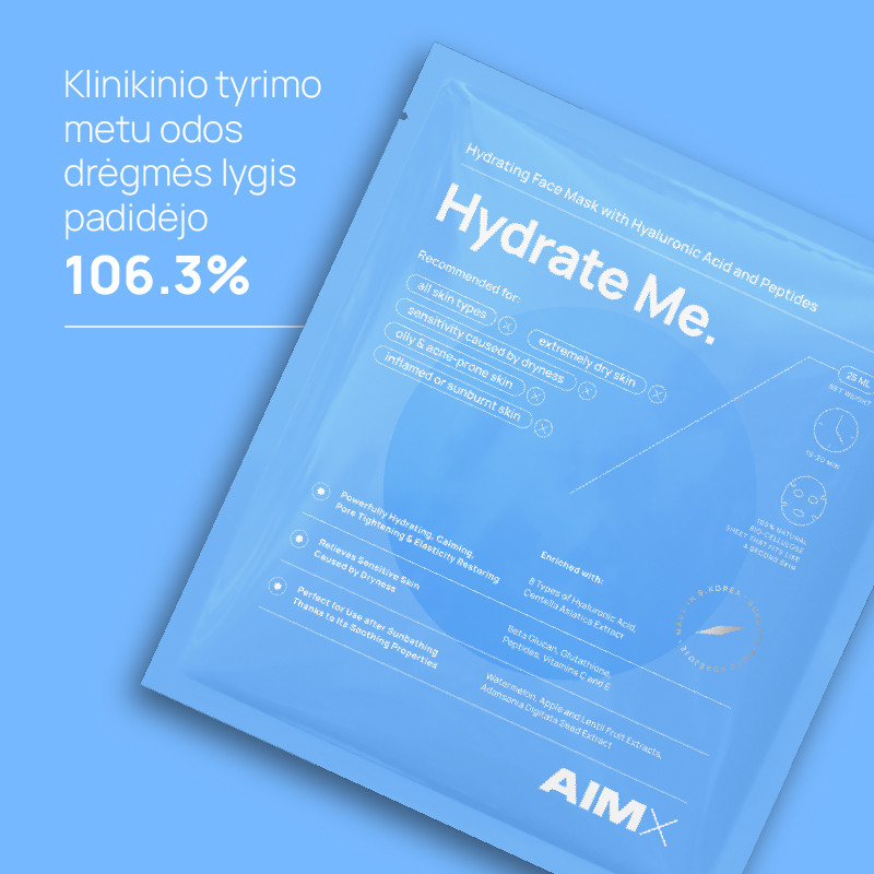 AIMX ‘Hydrate Me’ moisturising face mask with peptides
