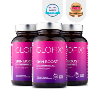 Maisto papildas GLOFIX® vitaminai, mineralai, antioksidantai odai ir plaukams „SKIN BOOST“ (3 mėnesių kursas)