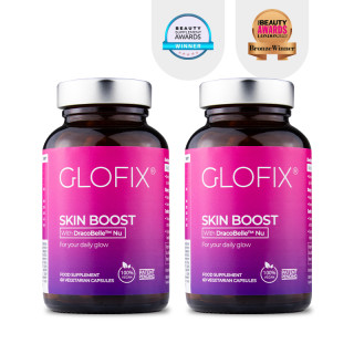 Maisto papildas GLOFIX® vitaminai, mineralai, antioksidantai odai ir plaukams „SKIN BOOST“ (2 mėnesių kursas)