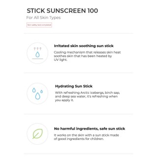 Stick Sunscreen SPF50+/PA++++ pieštukinė apsauga nuo saulės, 19g