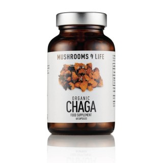 Chaga, mushrooms4life supplement, 60 capsules