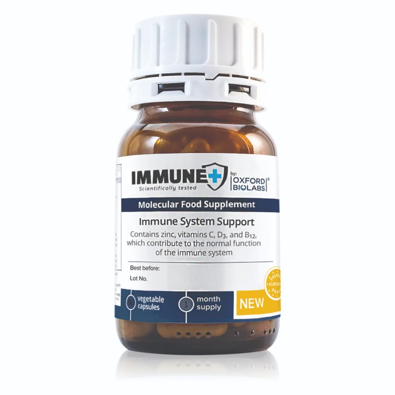 Maisto papildas imunitetui „IMMUNE+”, OXFORD BIOLABS, 90 kapsulių