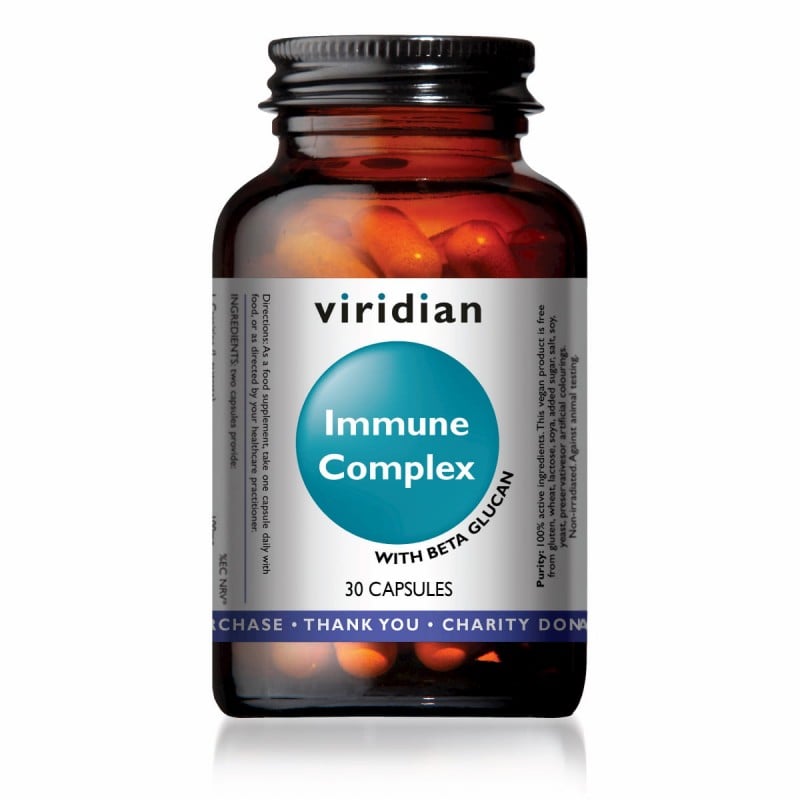 Maisto papildas „Immune complex“ su beta gliukanais, VIRIDIAN, 30 kaps