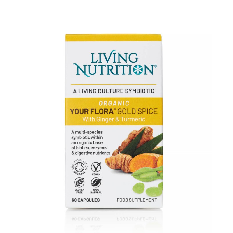 Maisto papildas „Your Flora Gold Spice”, LIVING NUTRITION, 60 kapsulių
