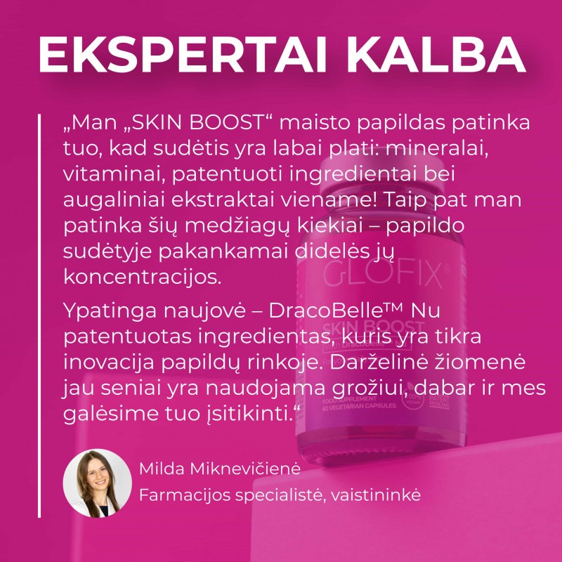 GLOFIX food supplement for skin "SKIN BOOST", 60 capsules