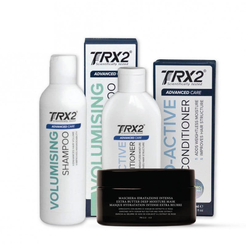 TRX2 Rinkinys Plaukams „Volumising“ su Giliai drėkinančia „Extra Butter Deep Moisture“ plaukų kauke