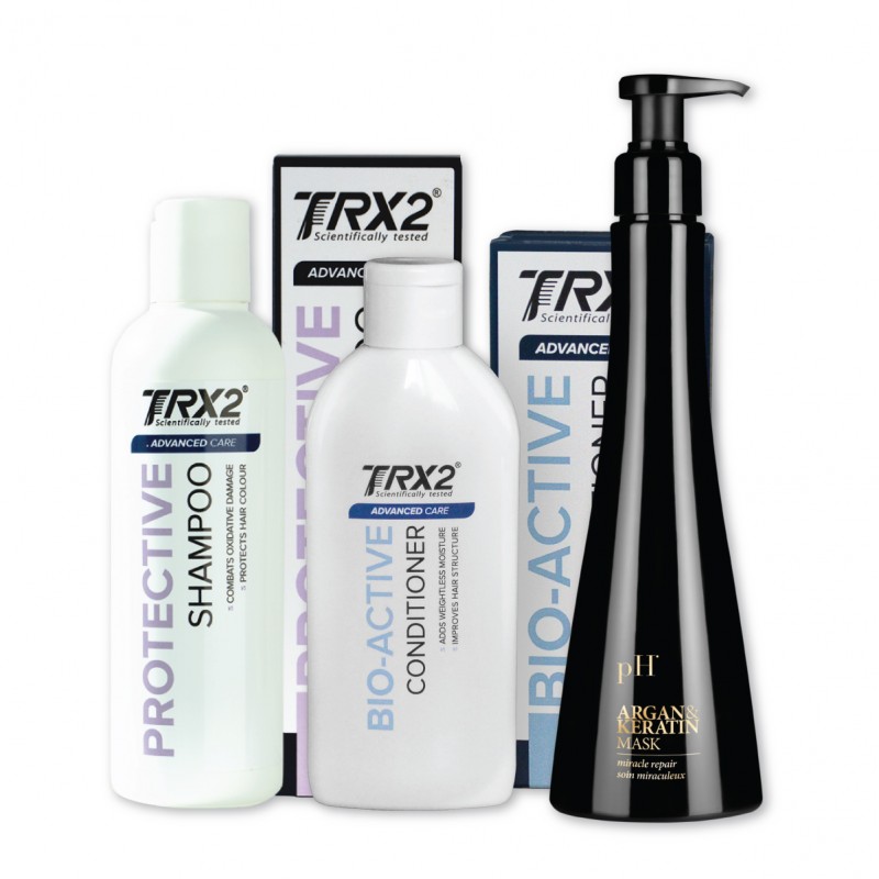 TRX2 Rinkinys Plaukams „Protective“ su Argano ir Keratino „Argan & Keratin“ plaukų kauke