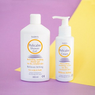 Set for extremely dry and irritated body skin: Policalm shower gel and Policalm cream