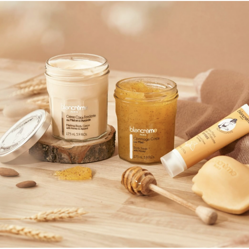 Drėkinantis medaus aromato rinkinys kūnui „Honey and Almond“ blancreme