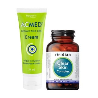 Problem skin saviours: the Clear Skin Complex food supplement and ACMED™ cream with 20% azelaic acid