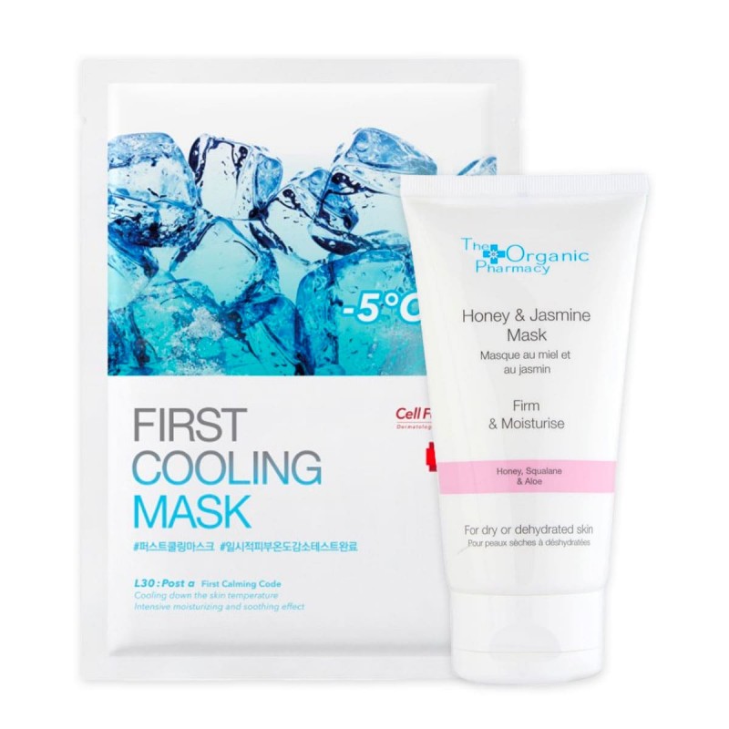 Max Moisturising, Nourishing and Revitalising Facial Set "Honey & Jasmine Mask" and "First Cooloing Mask"