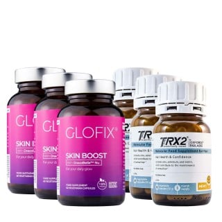 Rinkinys Tavo odai ir Draugės plaukams: Maisto papildas GLOFIX®(3 mėnesių kursas) ir maisto papildas TRX2® (3 mėn. kursas)