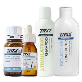 MAX Hair Care Kit: TRX2 hair supplement, root lotion, shampoo and conditioner