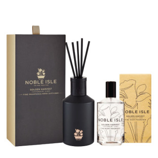 Noble Isle home and car kit: Golden Harvest Diffuser and Spray Scent