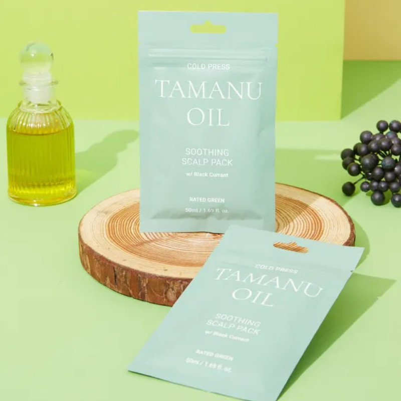 RATED GREEN “Cold Press Tamanu Oil Soothing Scalp Pack w/ Black Currant”