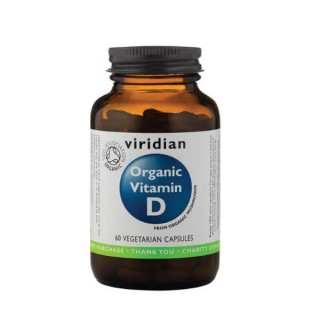 Maisto papildas vitaminas d2 „Organic Vitamin D2“, VIRIDIAN, 60 kapsulių